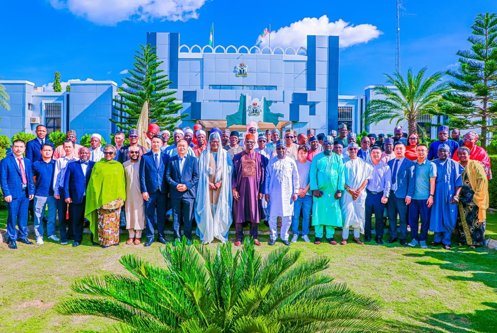 Engr. Abdullahi A. Sule and members of the Gafeng Group (Nigerian Mining)