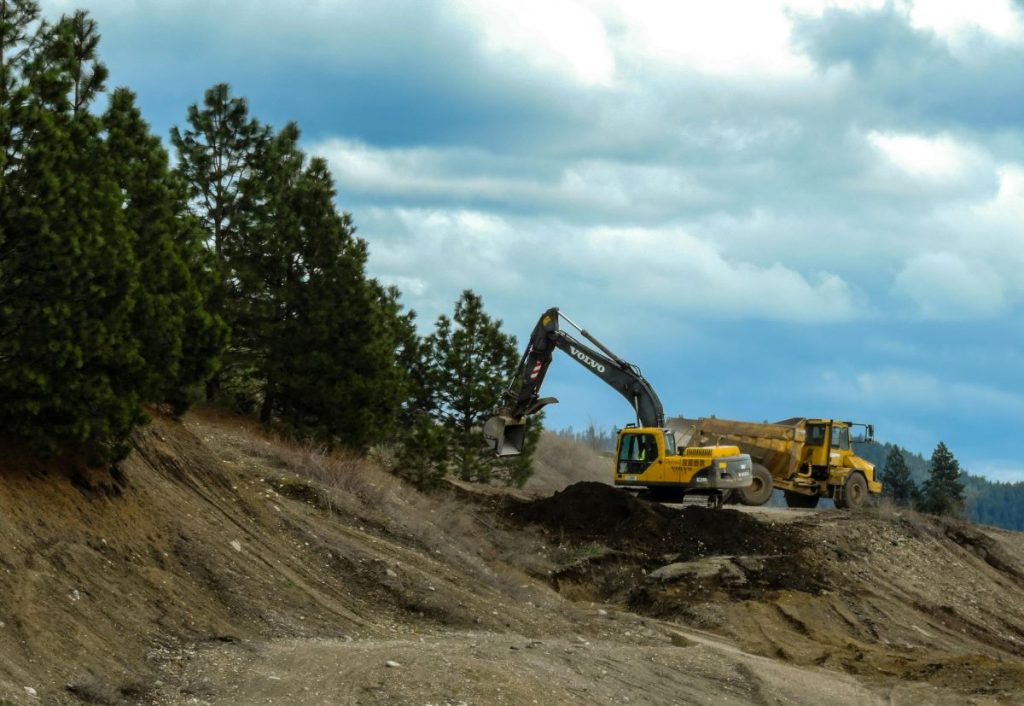 Artisanal Mining sector Tractor at Mining site