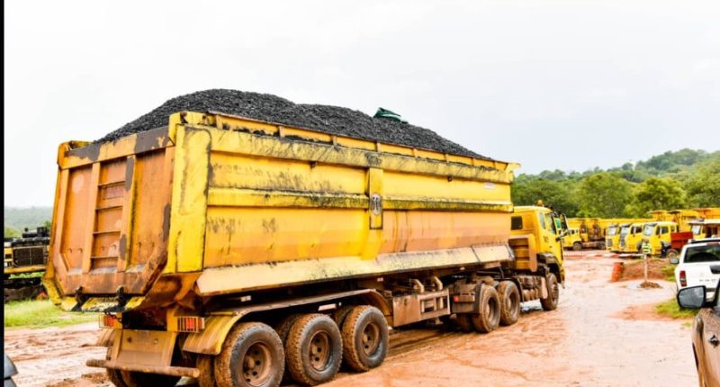 Tractors at a Mining site