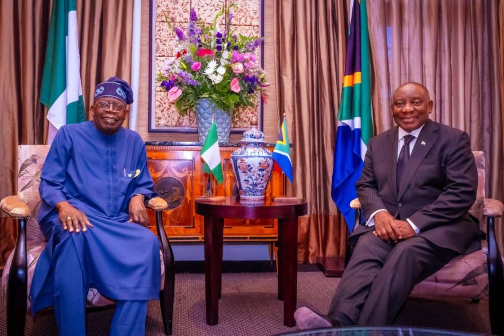 President Tinubu and Cyril Ramaphosa (Nigerian Mining)