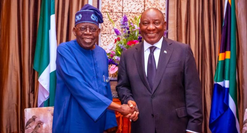 President Tinubu and Cyril Ramaphosa (Nigerian Mining)