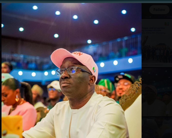 Edo state governor Monday Okpebholo source twitter page