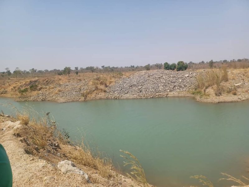 An acidic mine pond in, Anyiin (Nigerian Mining)